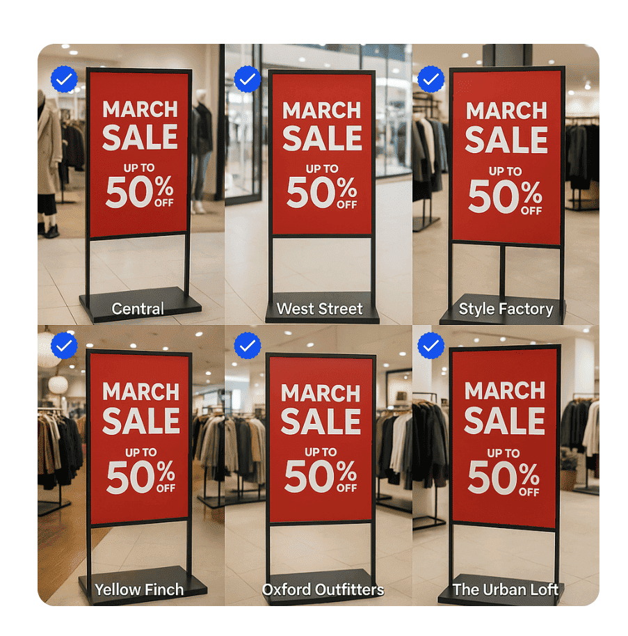 Verify marketing displays