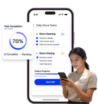 Store Task Management mobile app interface